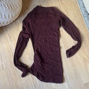 Chic Maroon Long Sleeve Women's Top